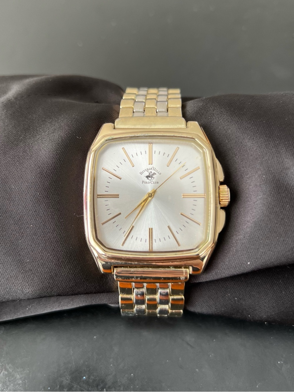 Beverly Hills Polo Club Men's Gold-Tone Dress Watch #SR626SW 35mm